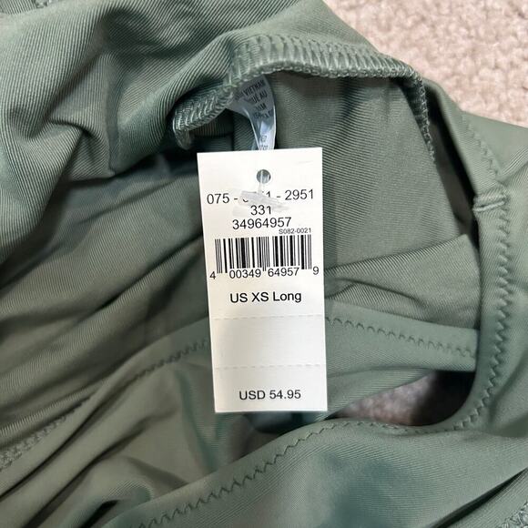 NWT Aerie Ruched Cut Out One Piece Swimsuit Women's Olive Fun Size XS Long - Picture 5 of 6
